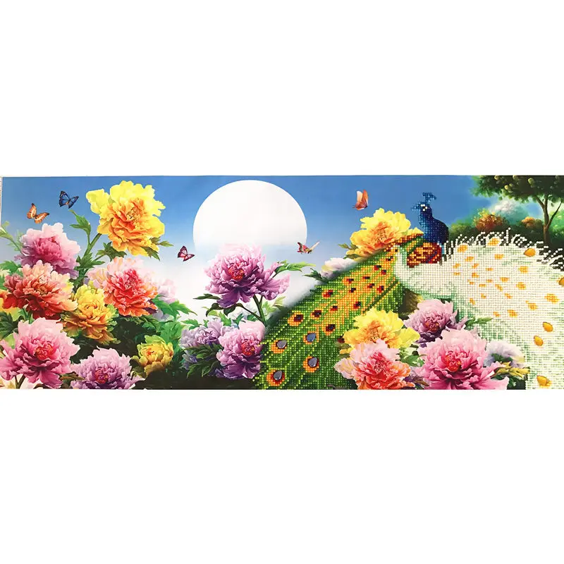 DPF Алмазная вышивка павлин алмазная живопись и цветок крестиком искусственный