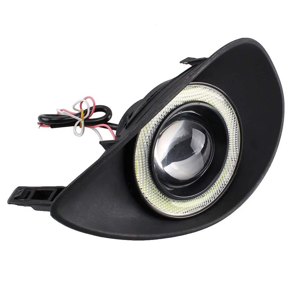 Right Left Car Front Clear Lens Fog Light Front Driving Lamp H11 Bulbs Switch Kit+Grille Cover Bezel For Toyota Yaris 2008-2010