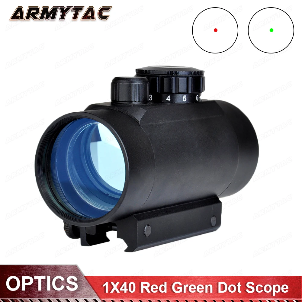 Rifle Scope Tactical Holographic Optics Red Green Dot Scout 1X40