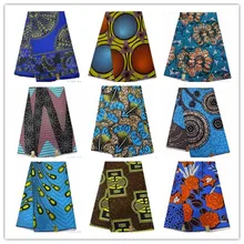 100% Cotton Java Wax High Quality Ankara Fabric African Sewing Material Veritable Wax 6 yards for clothing 1402-33