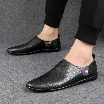 

Italian style Summer Hollow Shoes outdoor Men Luxury Brand Genuine Leather Loafers Men Breathable Boat Shoes Slip On Moccasins 5