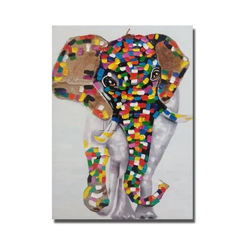 

Hot sale Oil Painting handmade Modern Paintings on Canvas elephant for living room Home Decor handpainted painting Wall Art