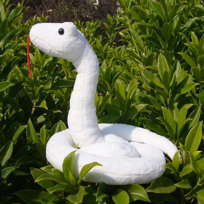 

about 21x20cm creative plush snake toy soft simulation white snake doll gift s1937