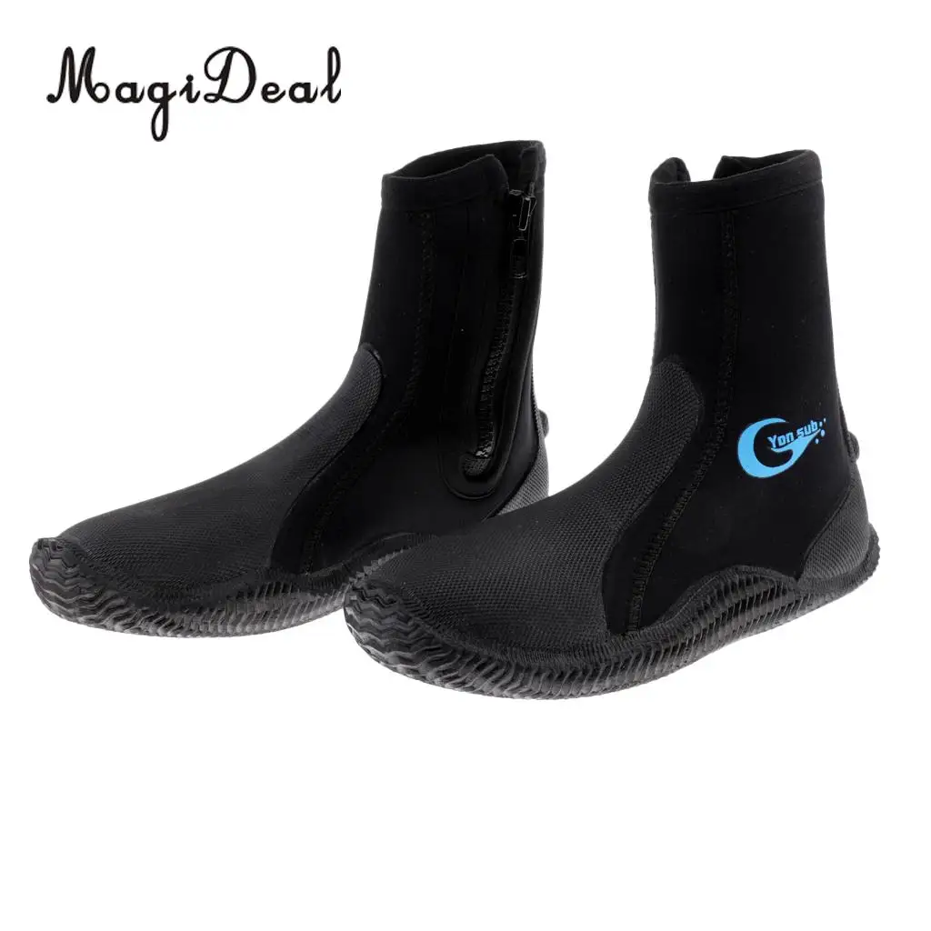 MagiDeal Professional 5mm Neoprene Wetsuit Shoes Beach Antiskid Scuba Diving Boots Snorkeling Jetski Kayak Fishing Swim Fins