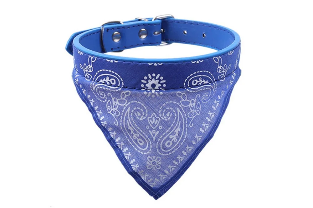 Title 15, Adjustable Dog Bandana Leather Printed Soft Col...