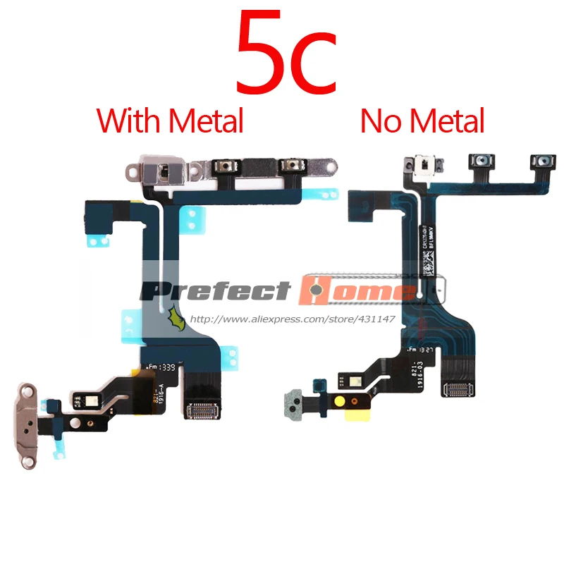 Новая кнопка питания вкл выкл гибкий кабель для iPhone 5 5C 5S SE немой переключатель громкости Разъем ленты запчасти