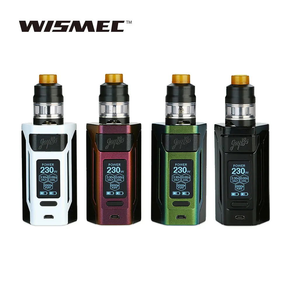 

Original WISMEC Reuleaux RX2 21700 230W TC Kit with 2ml/4ml Gnome Tank Atomizer Max 230W Output No 18650 Battery Box Mod Vs Gen3