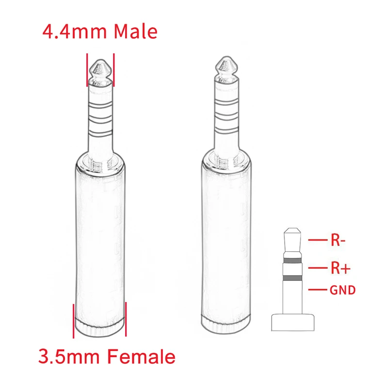 4 4mm Balance Male Interface to 3 5mm Female Audio Stereo Headphone Adapter for Sony PHA 2A TA ZH1ES NW WM1Z NW WM1A AMP Player