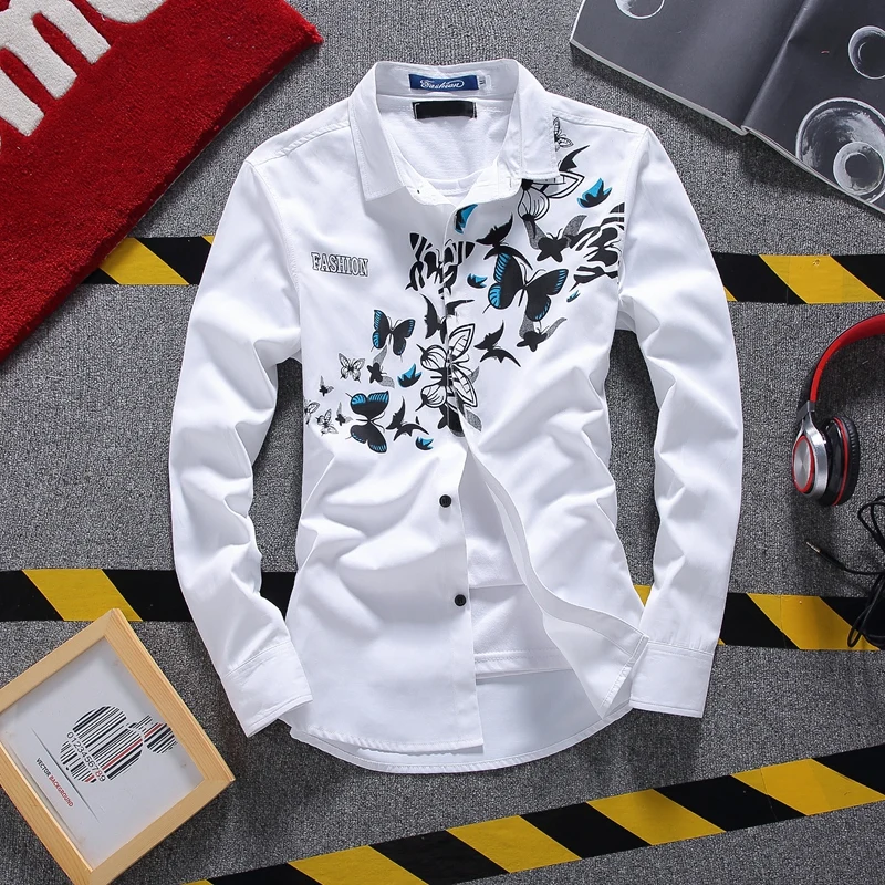 

2018 New Spring Fashion Brand Dress Clothes Slim Fit with Long Sleeve Shirt Casual Men Shirt Social Bussiness Plus Size M-3XL