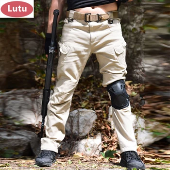 

LUTU Waterproof tactical pants Men with Multi pocket stretch hiking pants Trekking Mountain hunting Military pant