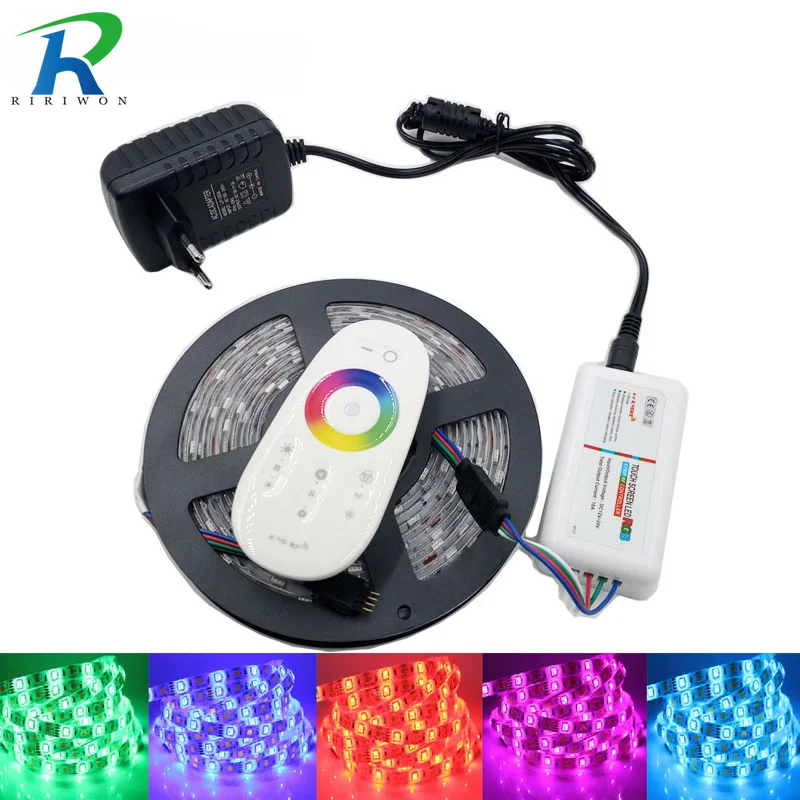 Водонепроницаемая светодиодная лента RiRi won SMD5050 RGB гибкая LED полоска с сенсорным