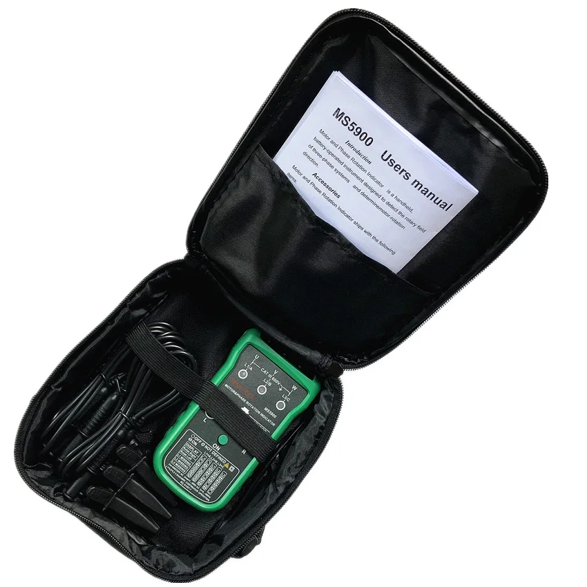 DSstyles MasTech MS5900 3 Motor Phase Rotation Indicator Meter Sequence Tester DSstyles MasTech MS5900 3 Motor Phase Rotation Indicator Meter Sequence Tester