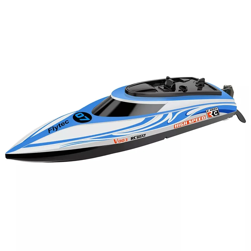 Flytec V003 RC عالية قارب سباق 2.4G مع الذاتي المقوم للماء المدمج في نظام مياه التبريد 30 + Km/ h RC سباق القوارب RC اللعب