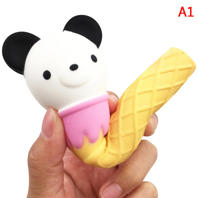 Мягкий Единорог Кот мороженое панда булочка ручка колпачок канцелярские карандаши держатель топперы медленно поднимающаяся сжимающая игрушка - Цвет: A1