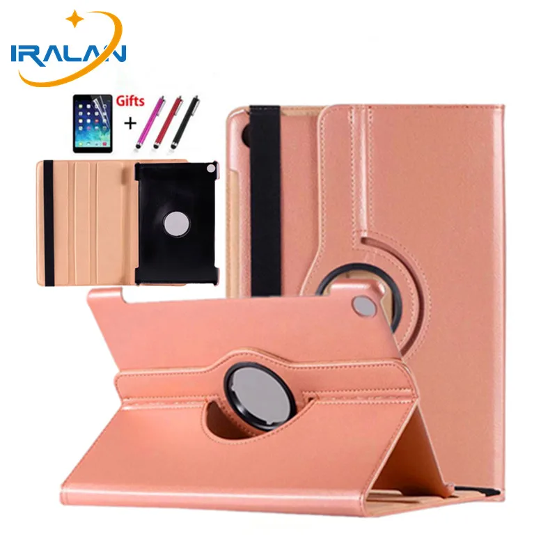 

360 Rotating Leather funda Case for Huawei MediaPad M5 10.8 10 Pro inch CMR-AL09 CMR-W09 smart Stand Flip Tablet Cover+film+pen