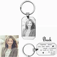 Custom Personal Logo Key Tag Stainless Steel Chains Men Metal Mame Fashion Ring Car For Couple Gift Keychain