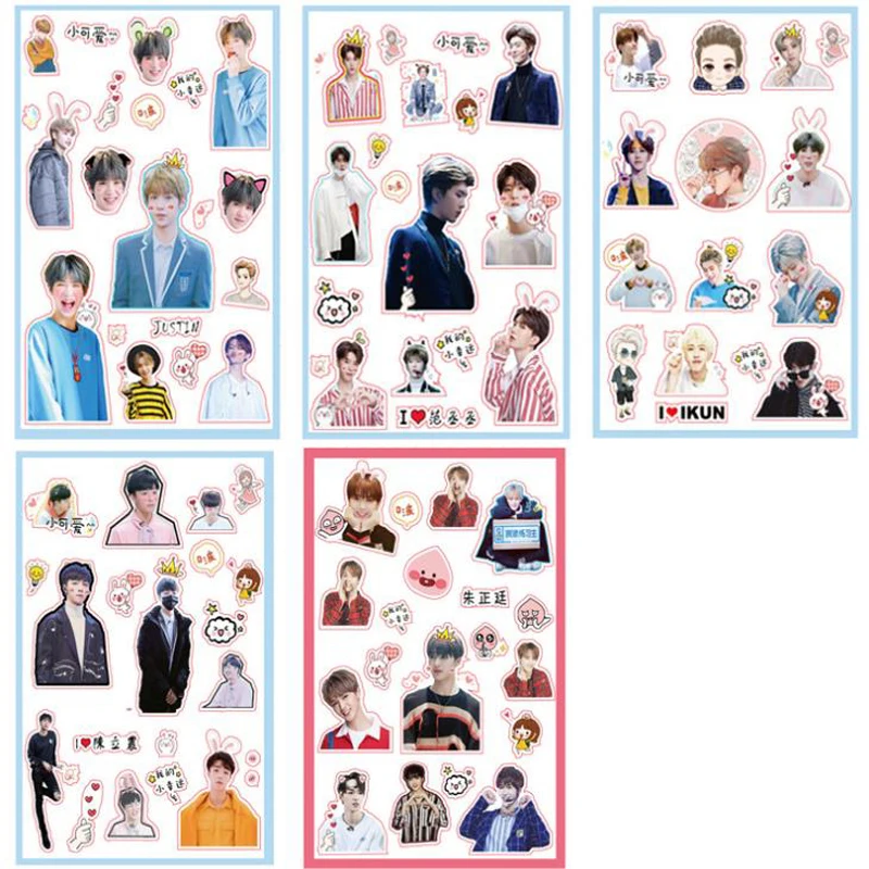 

1 Pcs Fashion DIY Stationery Stickers Idol Producer Nine Percent 3D Adhesive Photo Transparent Stickers for Mobile Luggage Gift