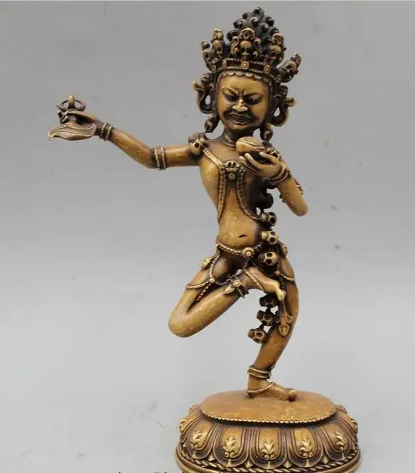 

free 12" Tibet Pure Bronze Buddhism Tantra Vajrayogini Vajravarahi Buddha Statue fast