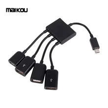 Maikou OTG концентратор Кабельный соединитель разделитель 4 порта Micro USB зарядное устройство для смартфона компьютера планшета ПК