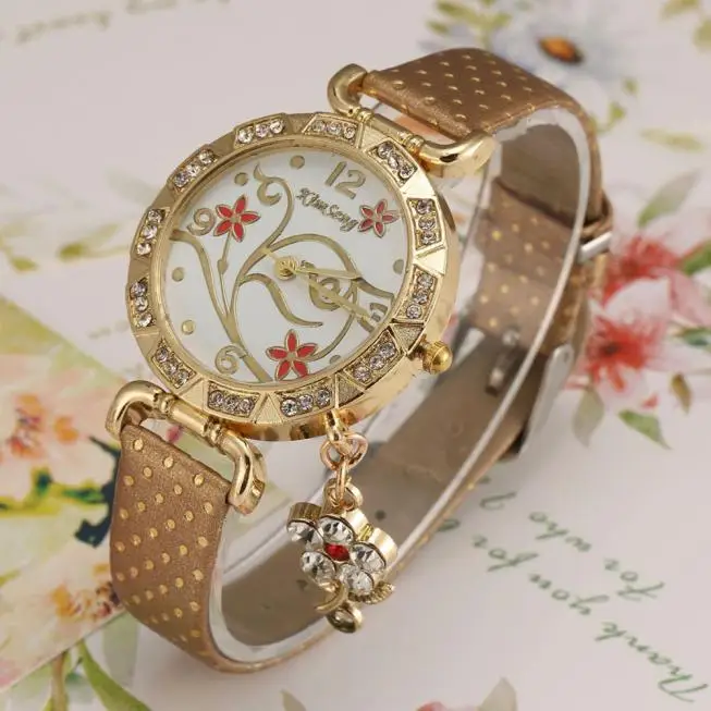 Montre Femme, женские часы, новая мода, кожаный ремешок, браслет, часы, Роскошные, стразы, подвеска, женские наручные часы, новые Relojes# W