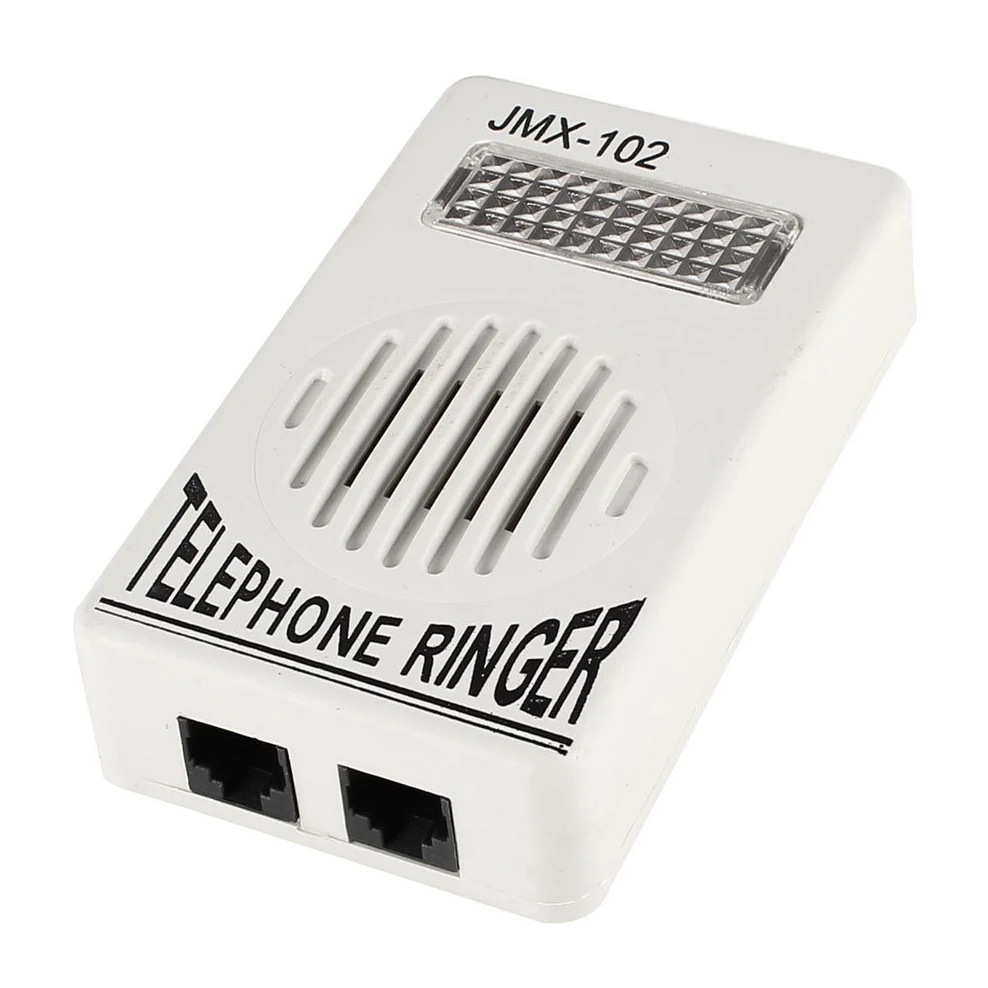 Plastic Household Phone Ring Sound Amplifier RJ11 6P2C Ringer Grayin