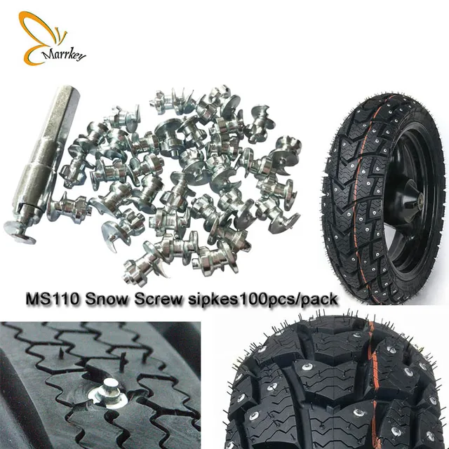 Marrkey 100PCS MS110 Winter Tires Studs/Wheel Lugs Snow Spikes for