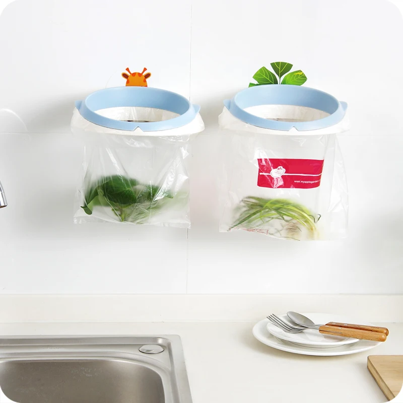Self adhesive trash garbage bag holder Seamless paste wall mounted