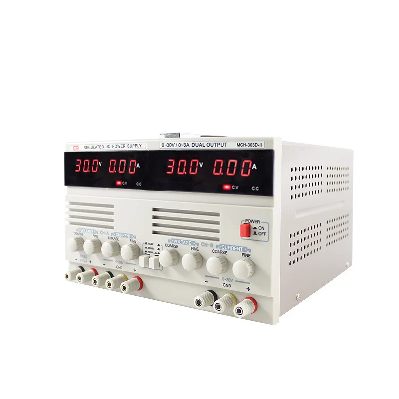 US $220.49 MCH303DII Double Way HighPrecision Direct Regulated Laboratory Power Supply 30V 3A Linear Adjustable DC Voltage Regulator