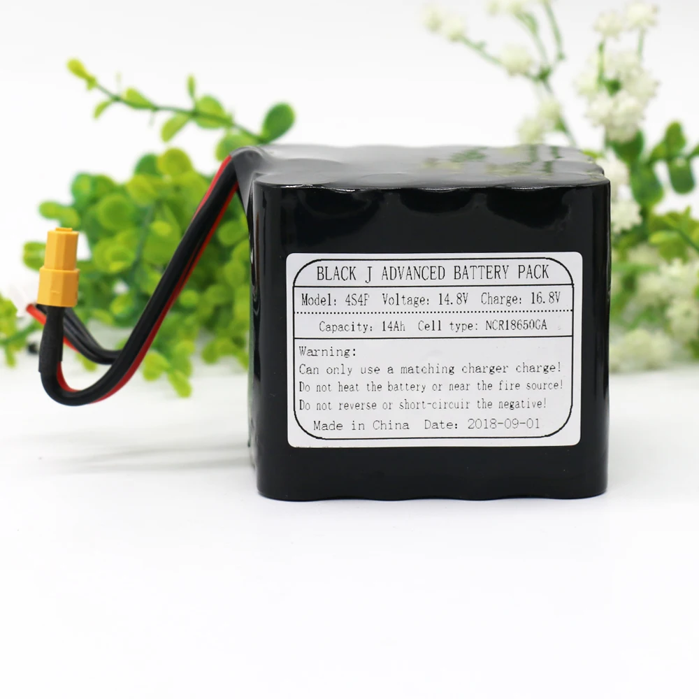 

KLUOSI UAV Rechargeable Li-ion Battery 4S4P 14.8V/16.8V 14Ah Use Single Cell NCR18650GA Combination Suitable for Various Drone