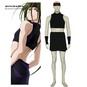 

2018 Free Shipping New Fullmetal Alchemist Envy Black Gloves Headband Cosplay Costume Customize costumes for Parties, Halloween