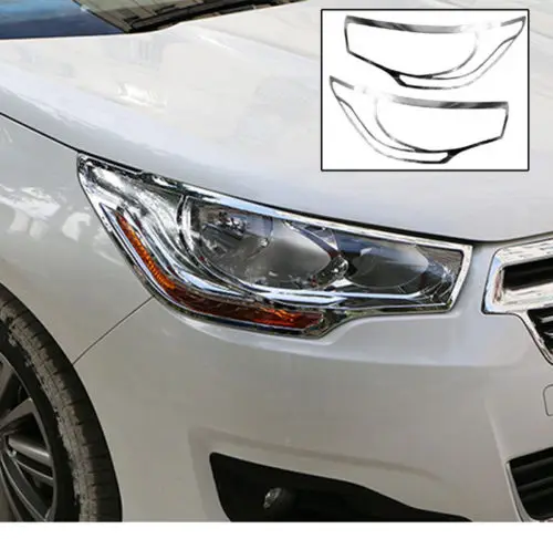 

SEDAN CHROME FRONT HEAD LIGHT LAMP COVER TRIM FIT FOR 2013 2014 2015 2016 CITROEN C4L C4 L tool