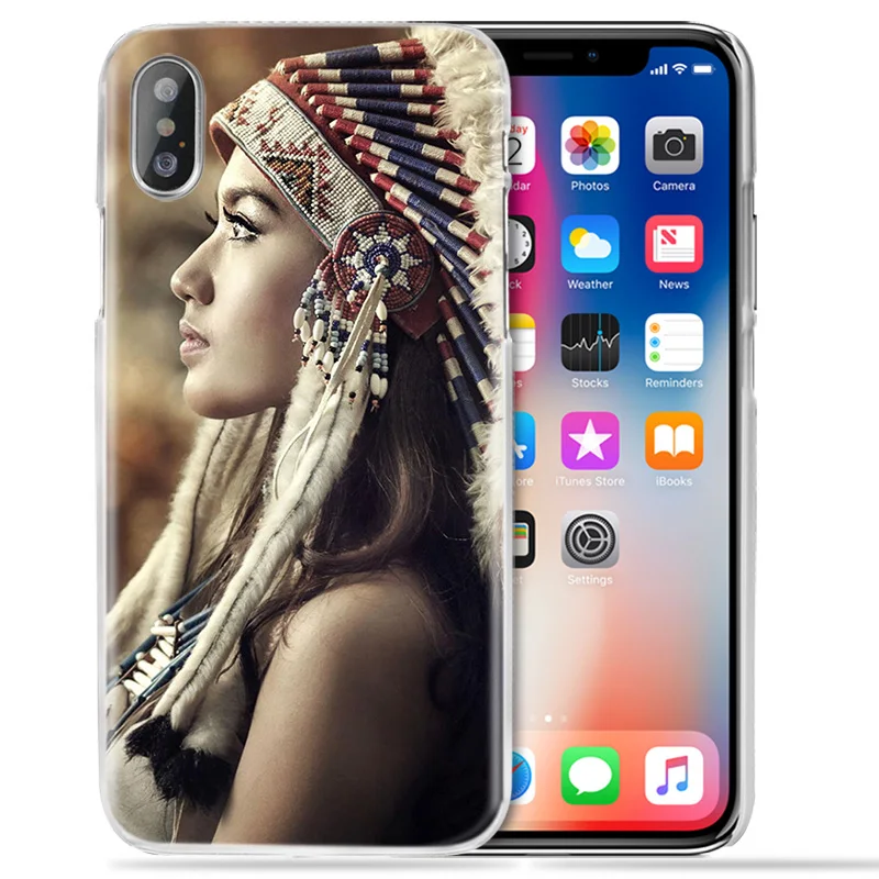 Чехол с индийскими перьями для девушек iPhone 12 mini 11 Pro XS Max XR X 10 7 7S 8 6 6S Plus 5S SE 5 +