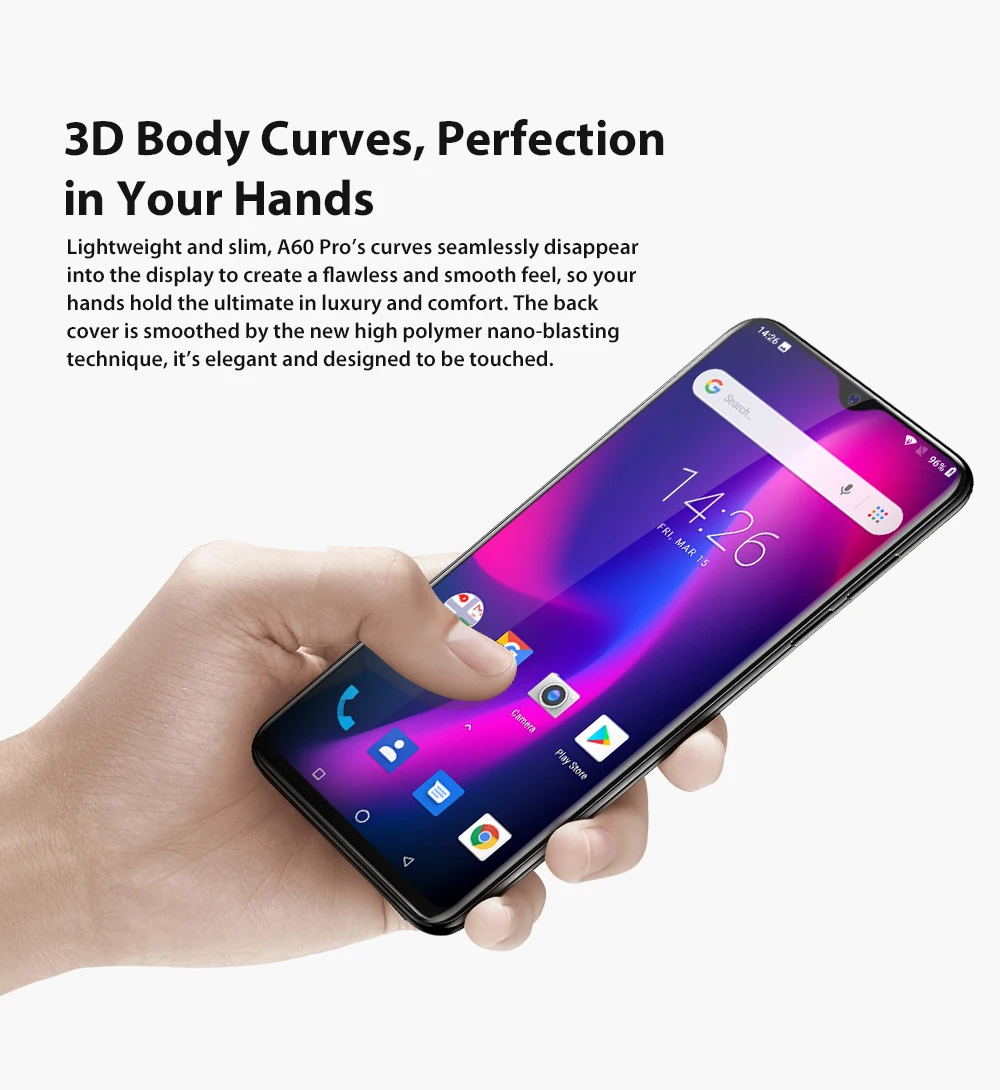 Blackview A60 Pro 6,08" четырехъядерный Android 9,0 4G мобильный телефон 3 ГБ+ 16 Гб Touch ID Android 9,0 пирог 4080 мАч 4G телефон