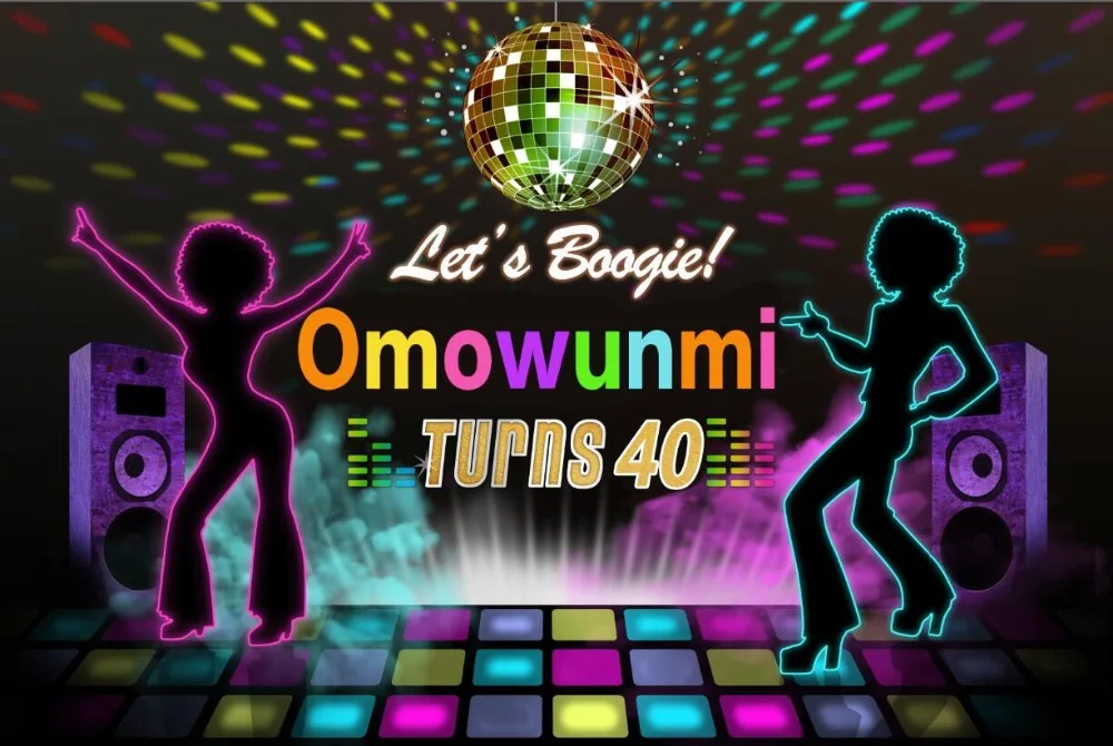 custom disco led dj light 70's retro dance neon glow