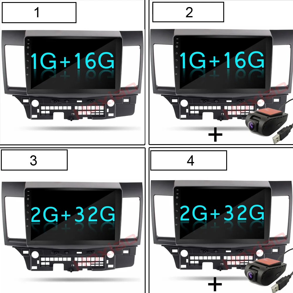 Clearance 2G+32G Android Car DVD for MITSUBISHI LANCER 2008-2015 9 X 10.1 inch Head Unit Car Stereo Radio 2 din Car multimedia player 1