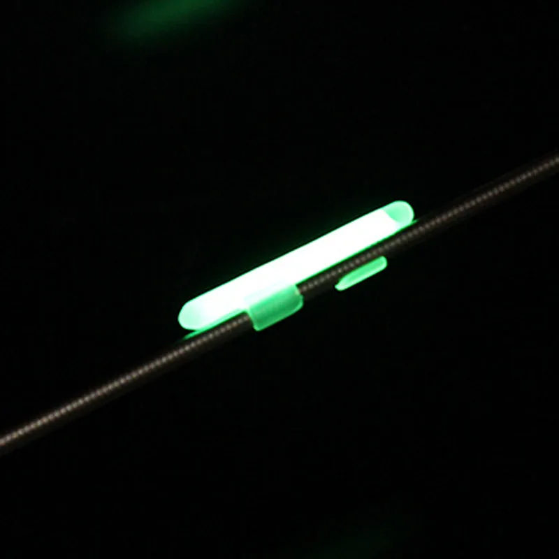 50x Fishing Fluorescent Lightstick Night-Light Float Dark Glo w/ Stick Clip L2E3 