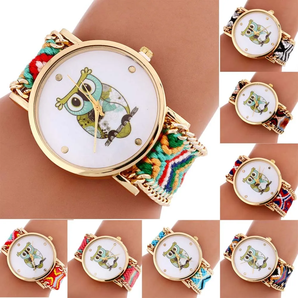 2017 mulheres de luxo assistir marcas modelos fashional casual teste padr o da coruja tric dial