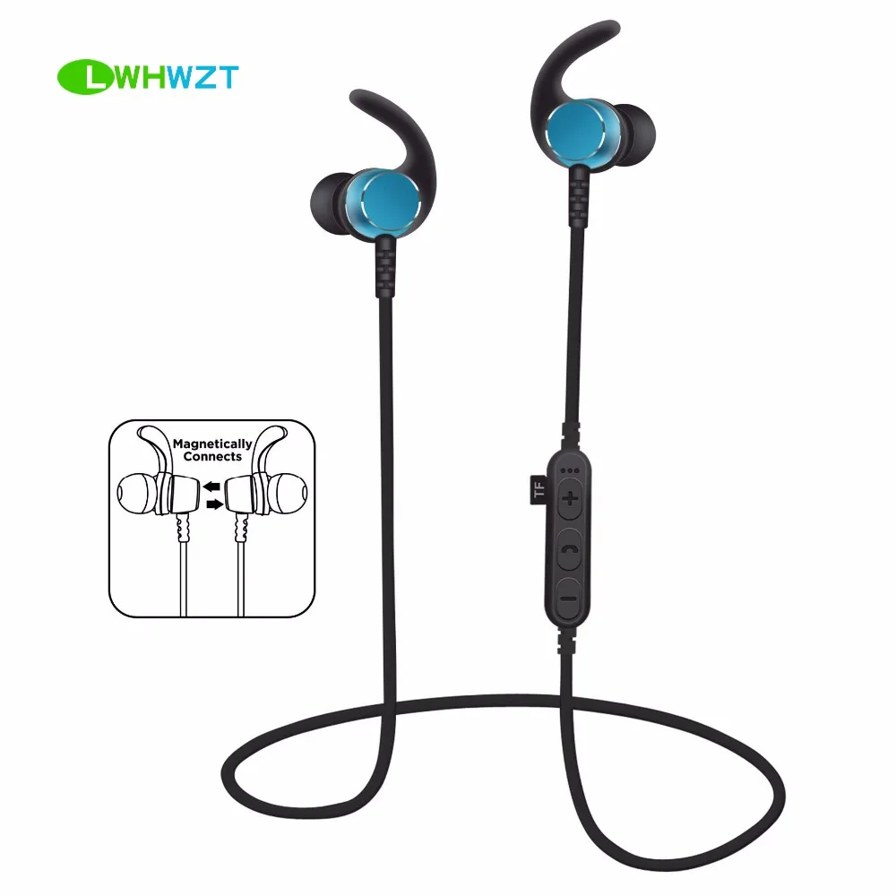 LWHWZT T3 Bluetooth Earphones Sport ear hook Music Earphone Magnet TF Card Slot Wireless Headset Wireless Headphone Over ear