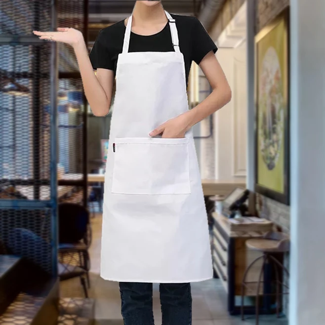 

New hot lady fashion women men's adjustable cotton high quality kitchen apron for cooking bake restaurant apron