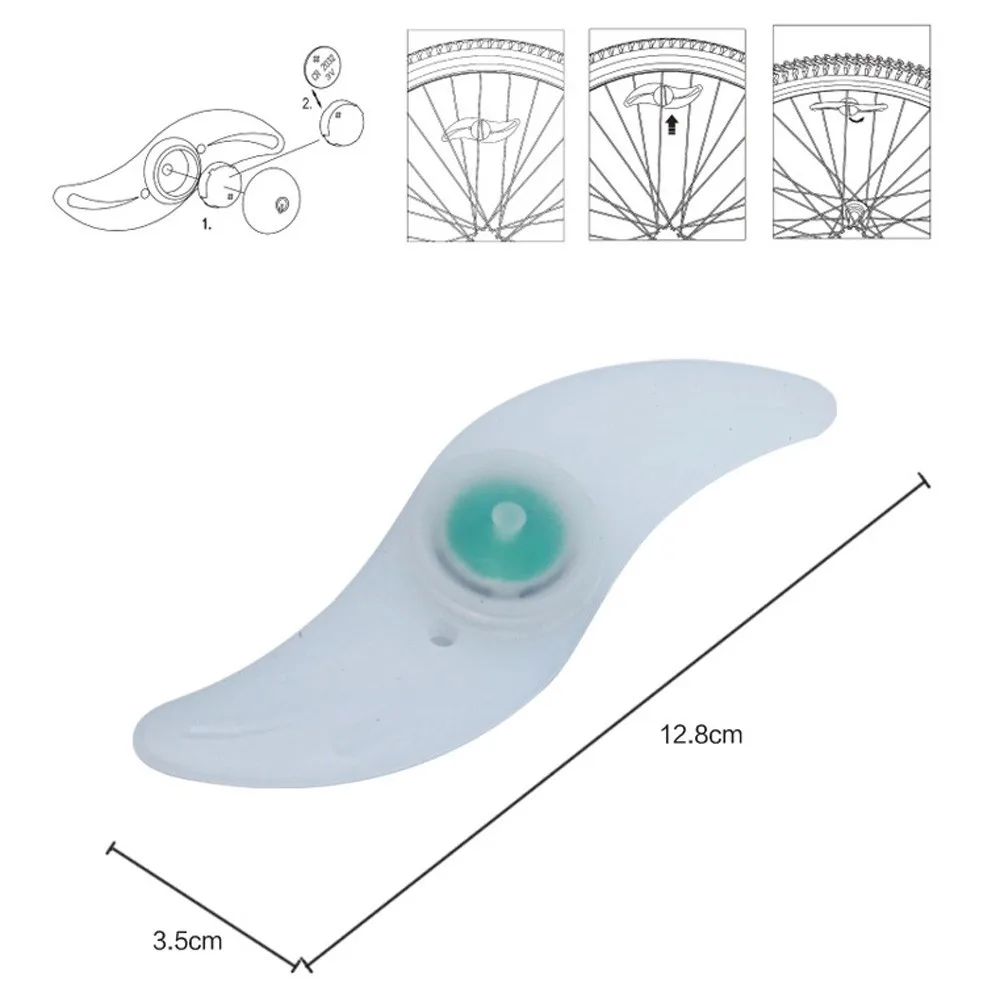1 шт. Велосипедный спорт лампа на спицы Велоспорт велосипед ива светодиодное колесо провода огни водостойкий велосипед Велоспорт лампа шины клапанные колпачки колеса