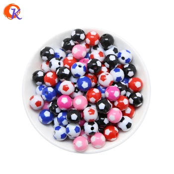 

Cordial Design Most Popular 100pcs/lot 12mm Mix Color Soccer Beads For Sport Beads For Event CDWB-517171