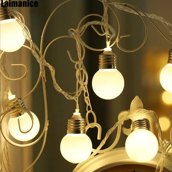

5M 20 LED 4.5CM Globe Ball Festoon Holiday Fairy String Lights Waterproof Outdoor Garlands Christmas Wedding Decoration