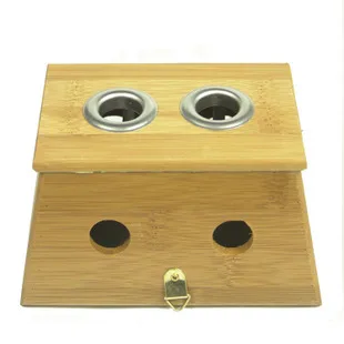 

Bamboo moxibustion box wooden moxibustion box portable moxibustion moxa double moxibustion box moxibustion box 2