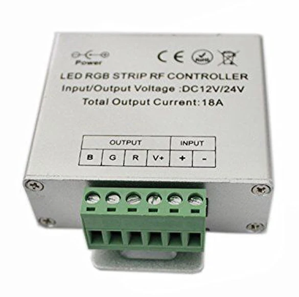 216 Вт DC12 24V музыкальный звук светодиодный контроллер с 3 каналами 18A 20key ИК пульт