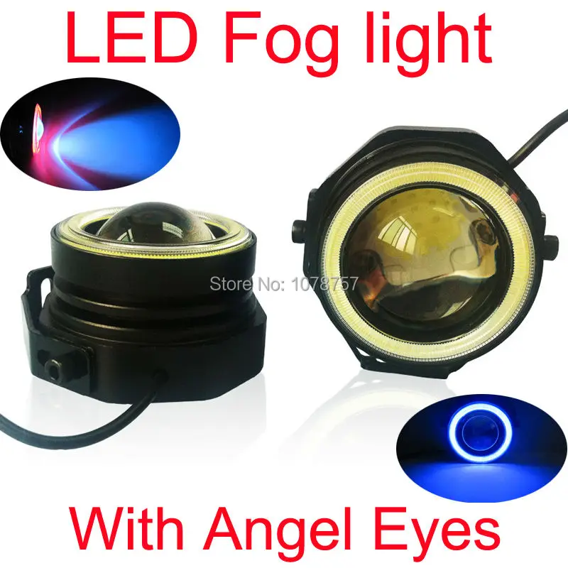 

New Styel 12V 24V DC 20W High Power LED Fog Light with Angel Eyes For Car Aluminum Alloy Shell Waterproof IP67 LED Car Lights