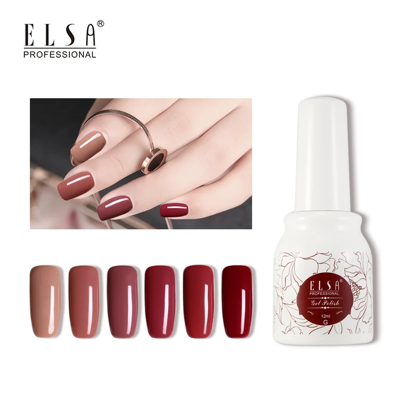 ELSA Nude Red Классическая серия гель для ногтей цветной гель для дизайна ногтей DIY Дизайн долговечный впитывающий УФ-гель маникюрный лак