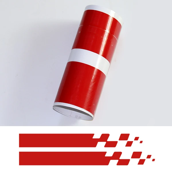 Gloss Red Автомобильный Стайлинг крышка капота в полоску виниловые наклейки Стикеры для Renault Clio RS Campus Megane 2 3 Twingo Sandero аксессуары - Название цвета: Gloss Red