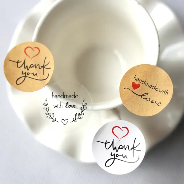 DIY flor autoadhesiva hecha a mano gracias etiqueta autoadhesiva