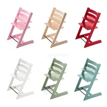 Nody простой дизайн, деревянные детские стулья с регулируемой высотой 10-58 см, детские стульчики для кормления, обеденный стул