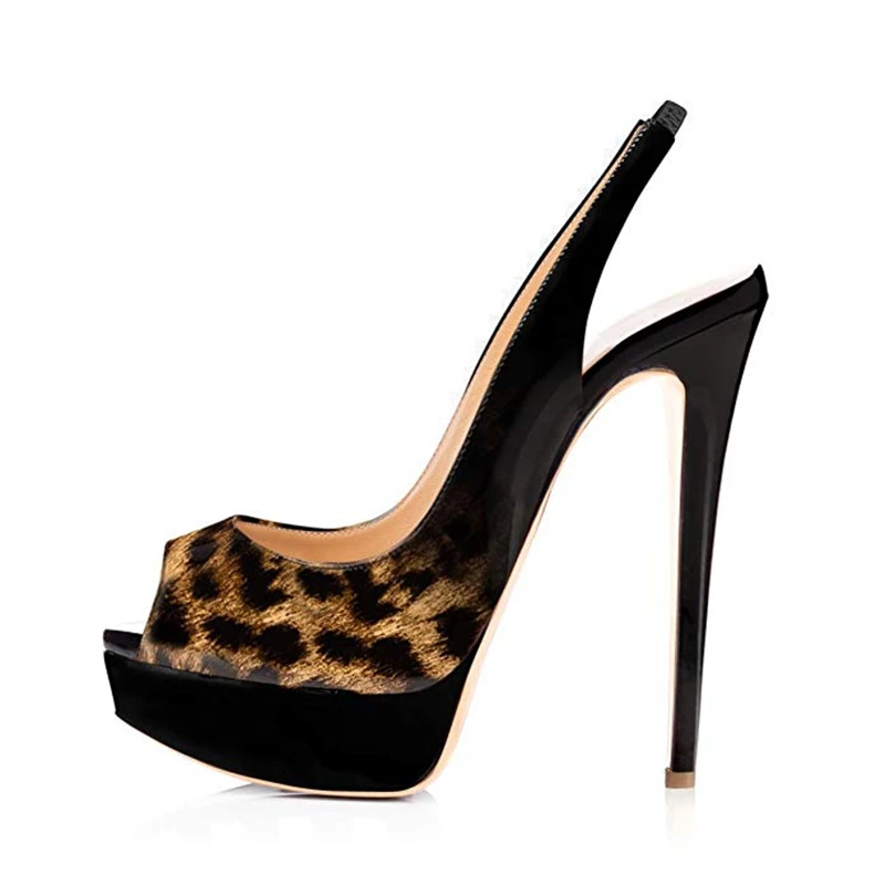 Karinluna/ г., большие размеры 45, брендовые дизайнерские леопардовые летние вечерние женские туфли пикантные туфли-лодочки на высоком каблуке и платформе для выпускного вечера женские сандалии
